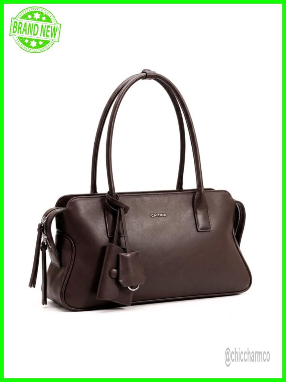 Vegan Leather Satchel Handbag Top Handle Shoulder Bag Large Tote Purse